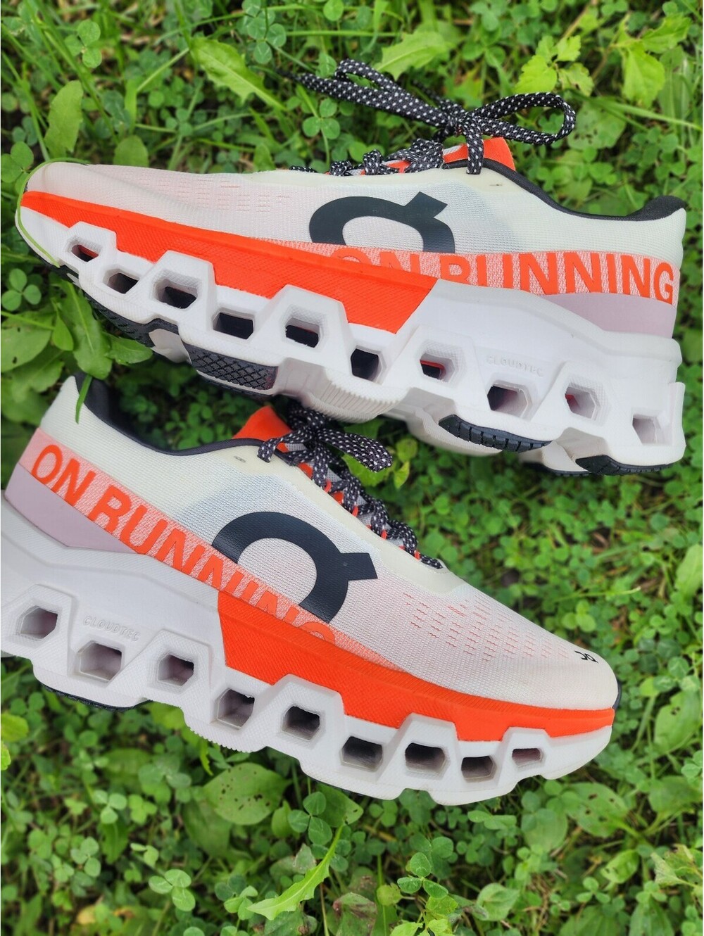 Size 8.5 - Women's On Cloudmonster 2 White Flame - Picture 4 of 9